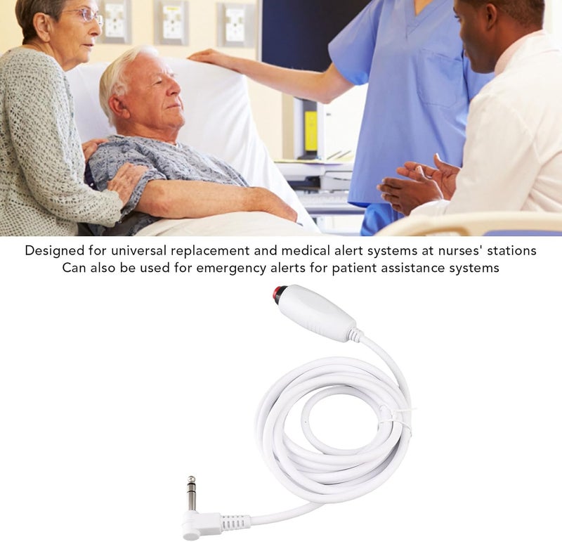 Cuifati Nurse Call Cord,9.8ft Push Cord Cable for Nurse Station with Clip, Handle Universal Replacement Call Cord for Medical Alert Systems Patient Assistance Systems - Image 5
